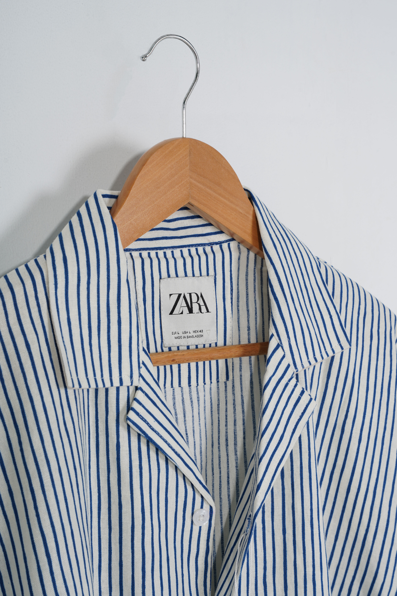 Blue Stripe Oversized Full Sleeve Shirt