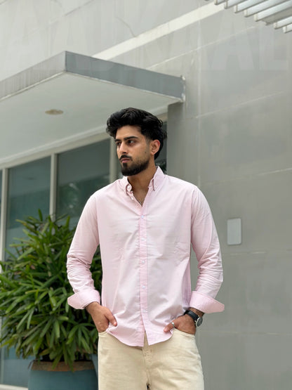 Oxford Baby Pink Full Sleeve Shirt