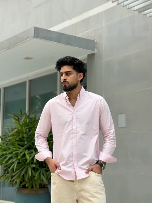 Oxford Baby Pink Full Sleeve Shirt