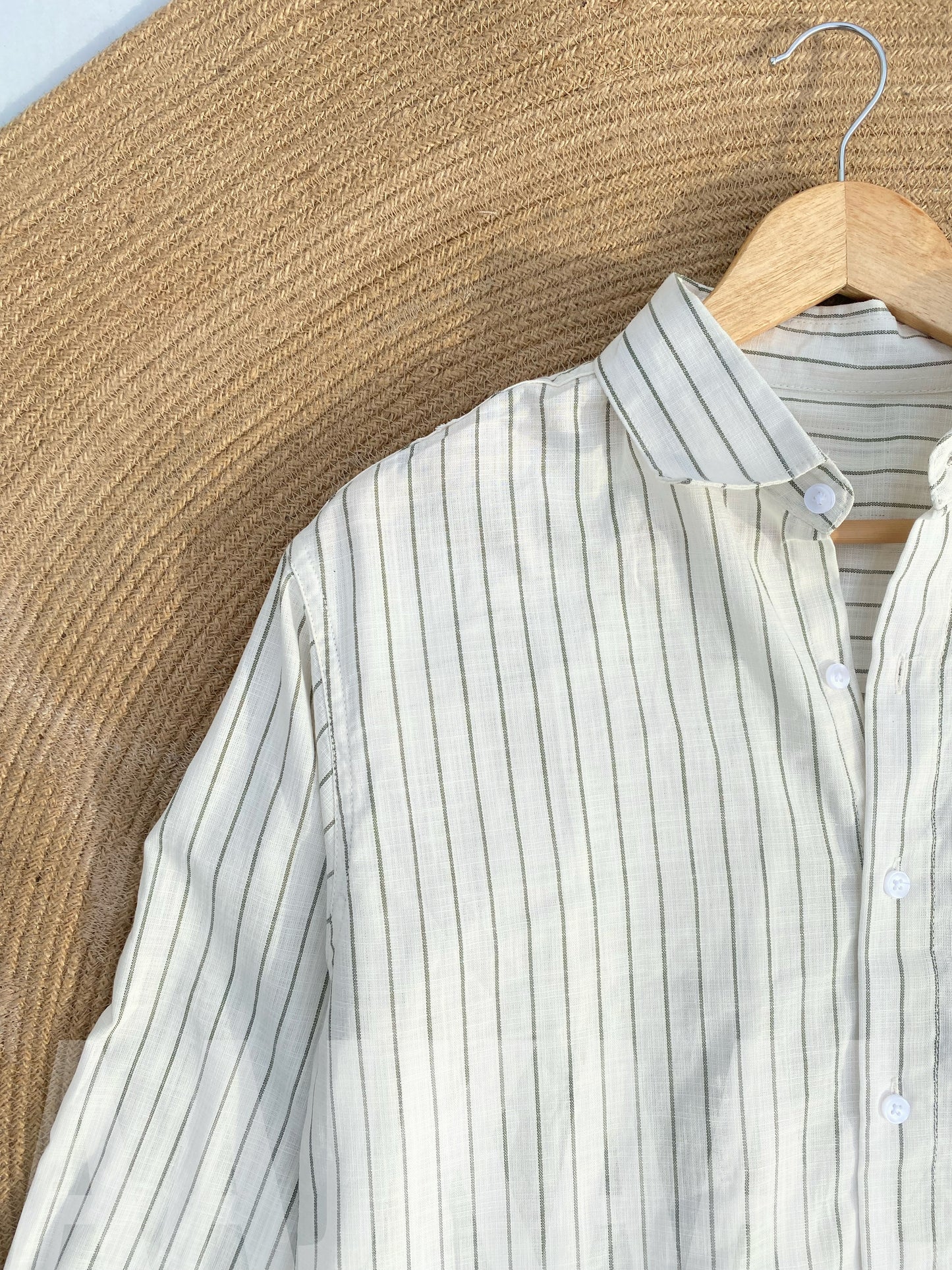 Fancy White Stripe Full Sleeve Shirt