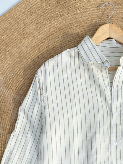 Fancy White Stripe Full Sleeve Shirt