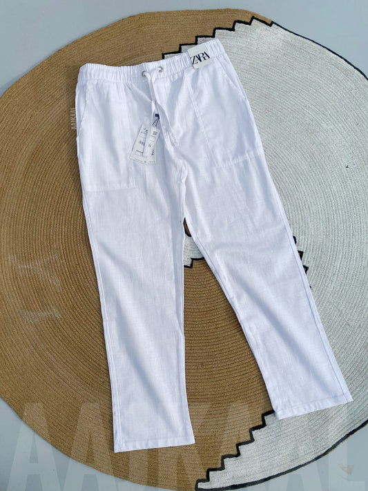 White Remi Cotton Trouser