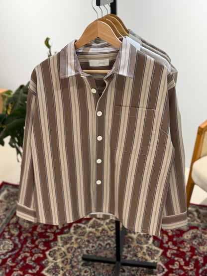 The Drape Shirt  -  Coffee Bean
