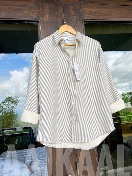 Off-white Gentle Stripe Full Sleeve Shirt