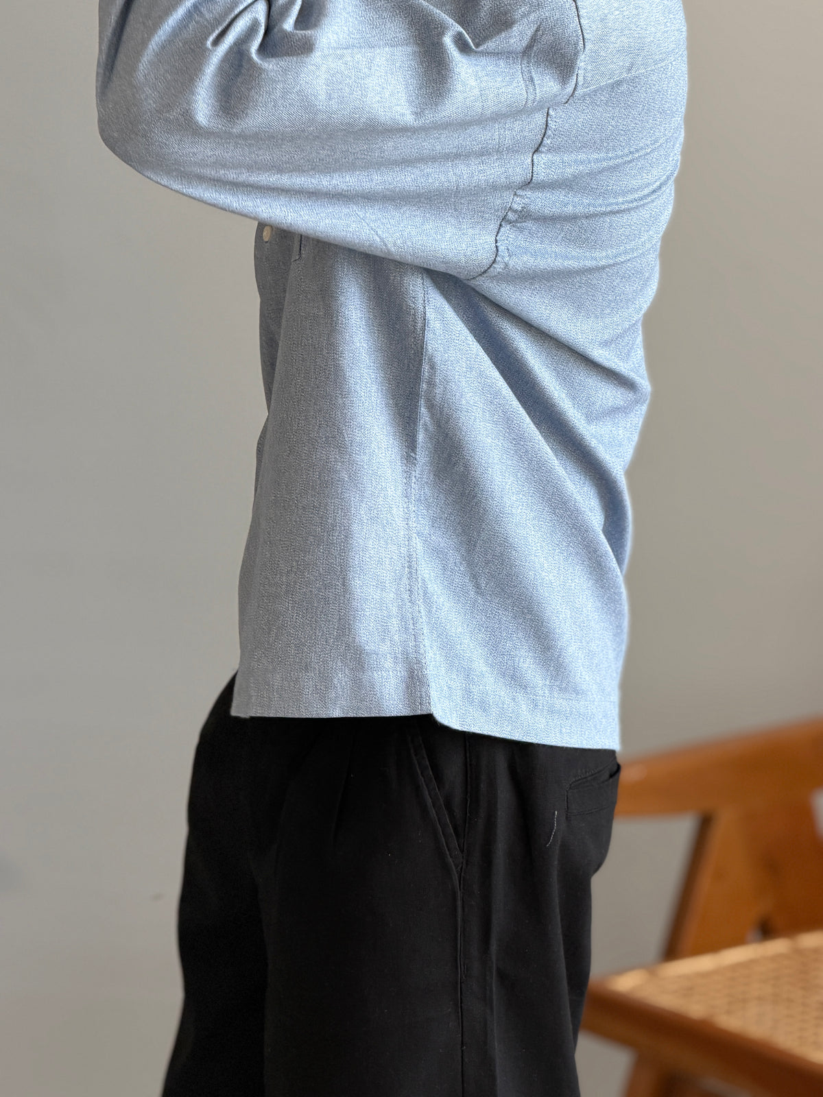Aajkaal Flannel Shacket  - Frosted Sky Blue