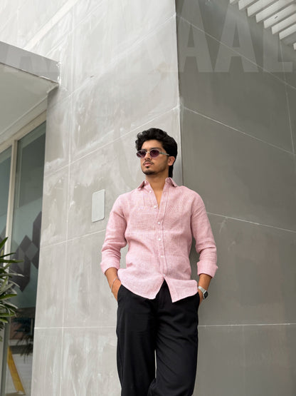 Fancy Minimul Pink Full Sleeve Shirt