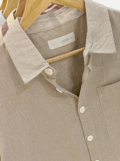 The Drape Shirt  -  Linen Beige.