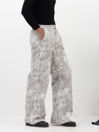 Aajkaal Stone-Wash Canvas Cargo Pant