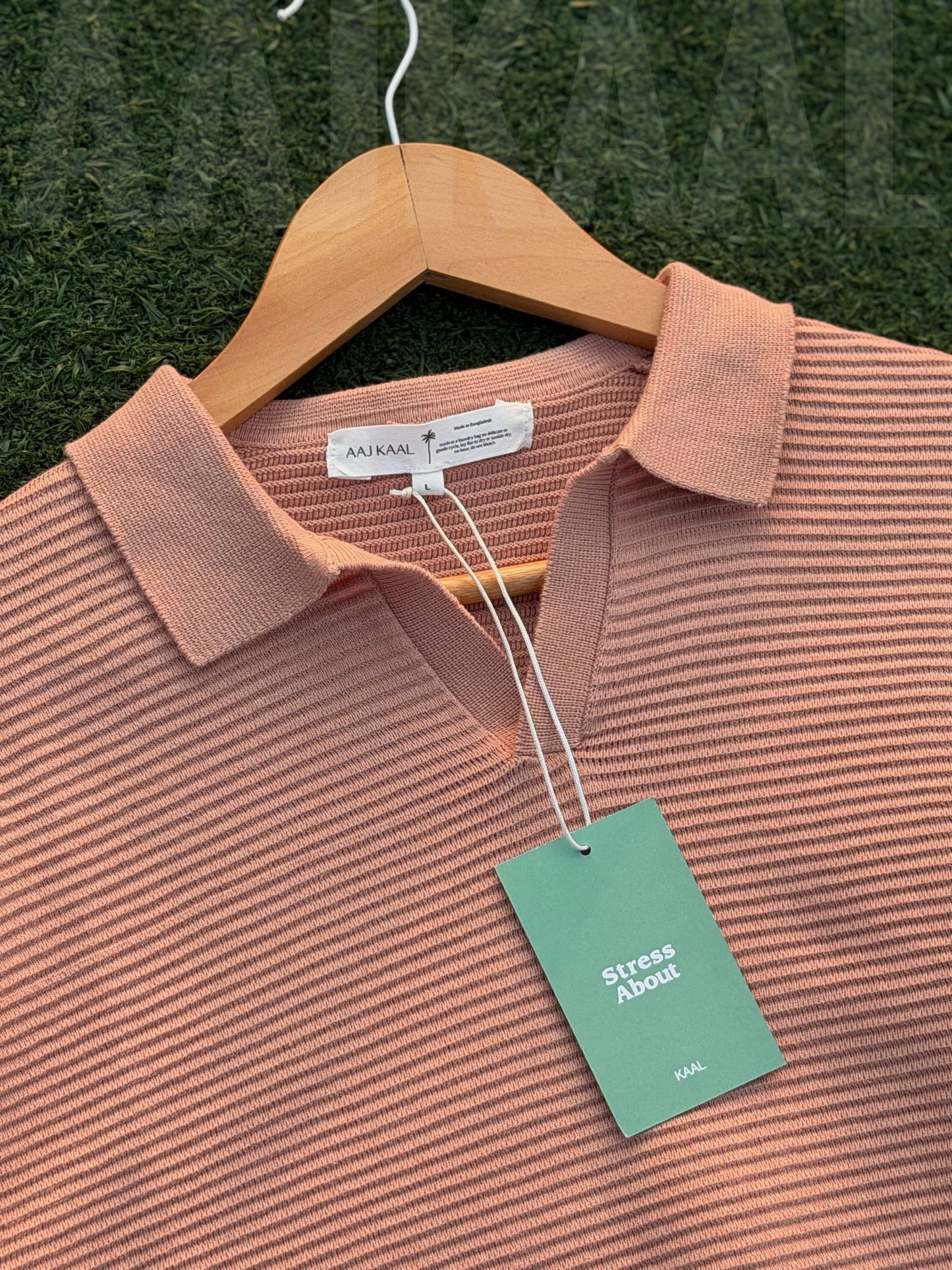 Aajkaal Peach Signature Knitted Polo