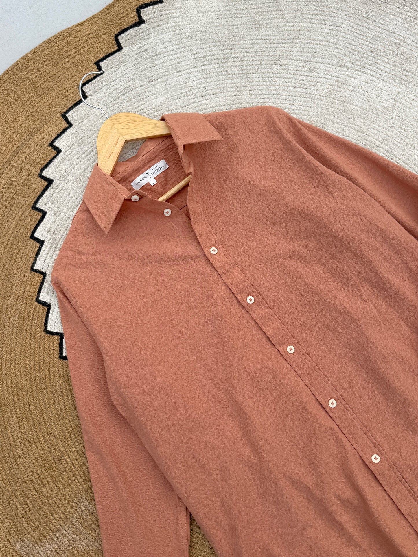Muted Salmon Gentle Craft Full Sleeve Shirt