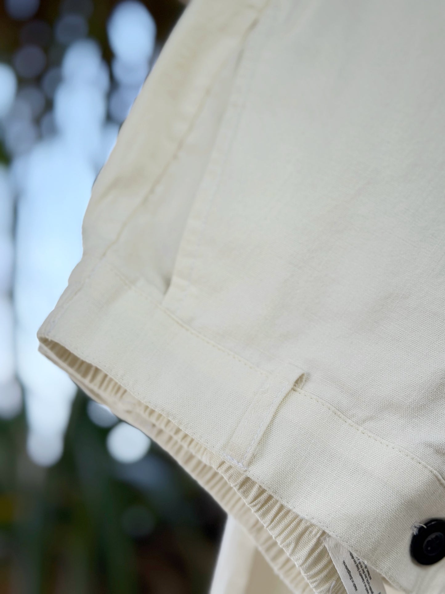 White Linen Baggy Pant