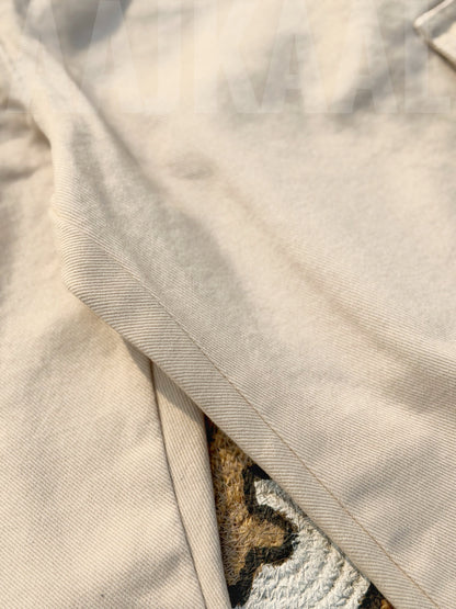 6 Pocket Off-White Gabardine Cargo Pant
