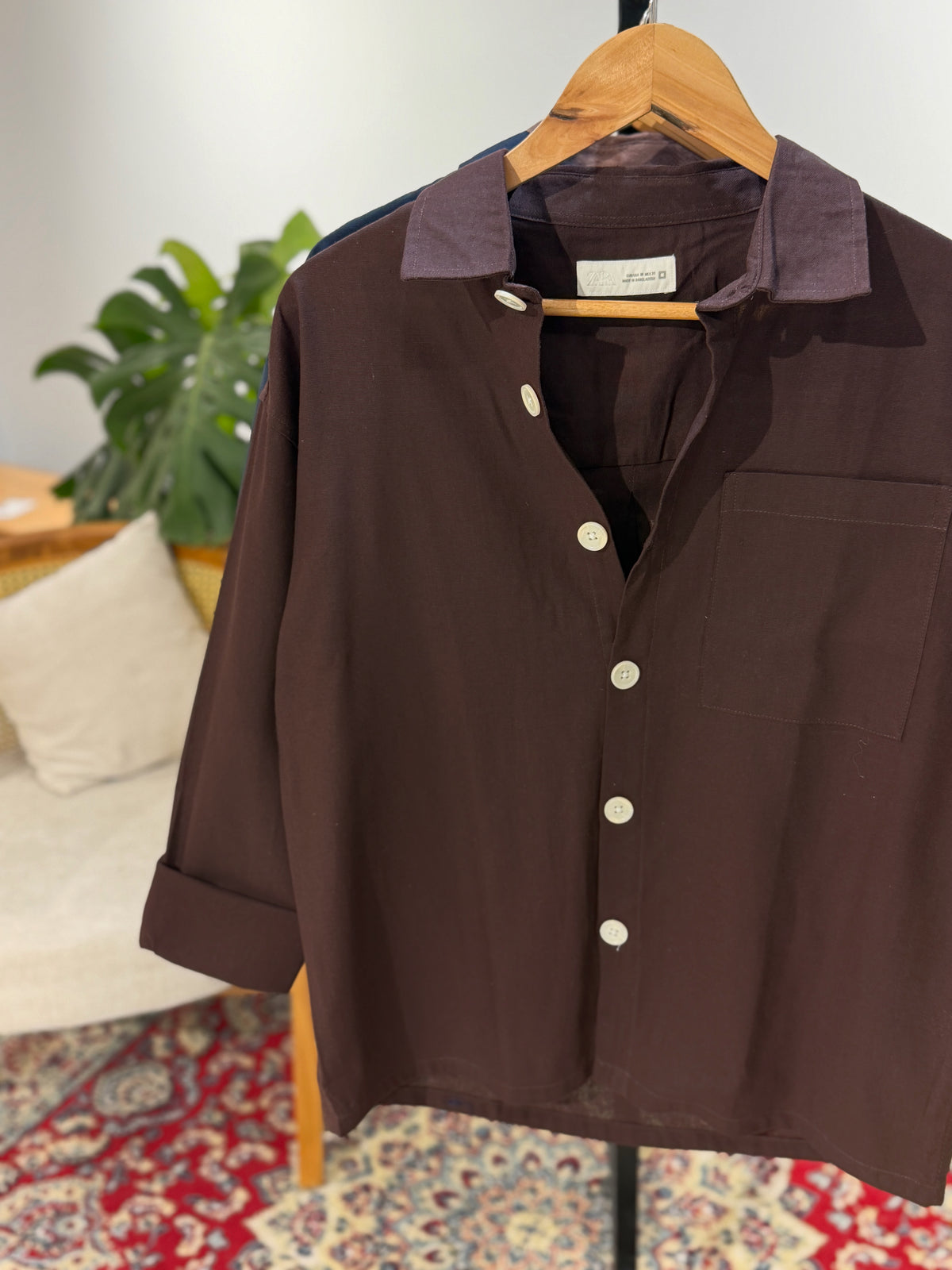 The Drape Shirt  - Coffee