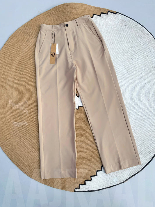 Caramel Off-white Baggy Formal Pant