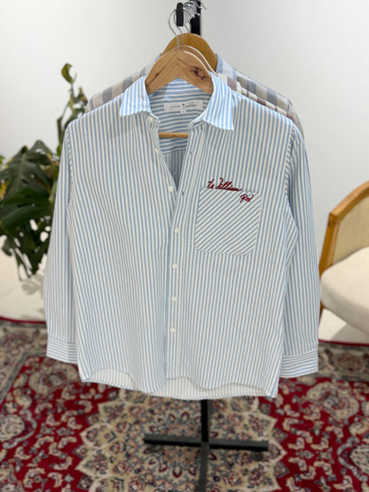 The William RW Shirt  -  Powder Blue Stripe