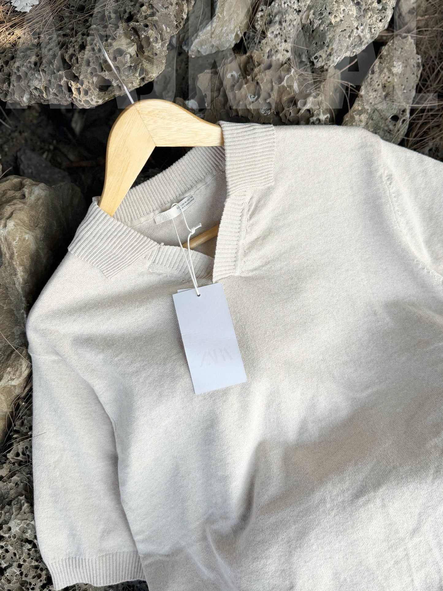 Aajkaal Off-White Everyday Knitted Polo