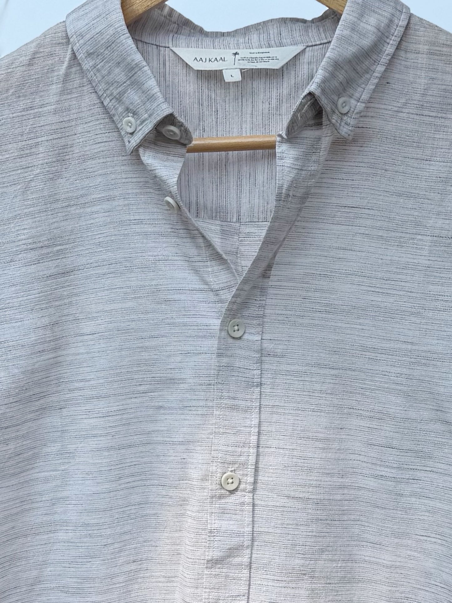 Mist Grey Soft Linen Full Sleeve Shirt