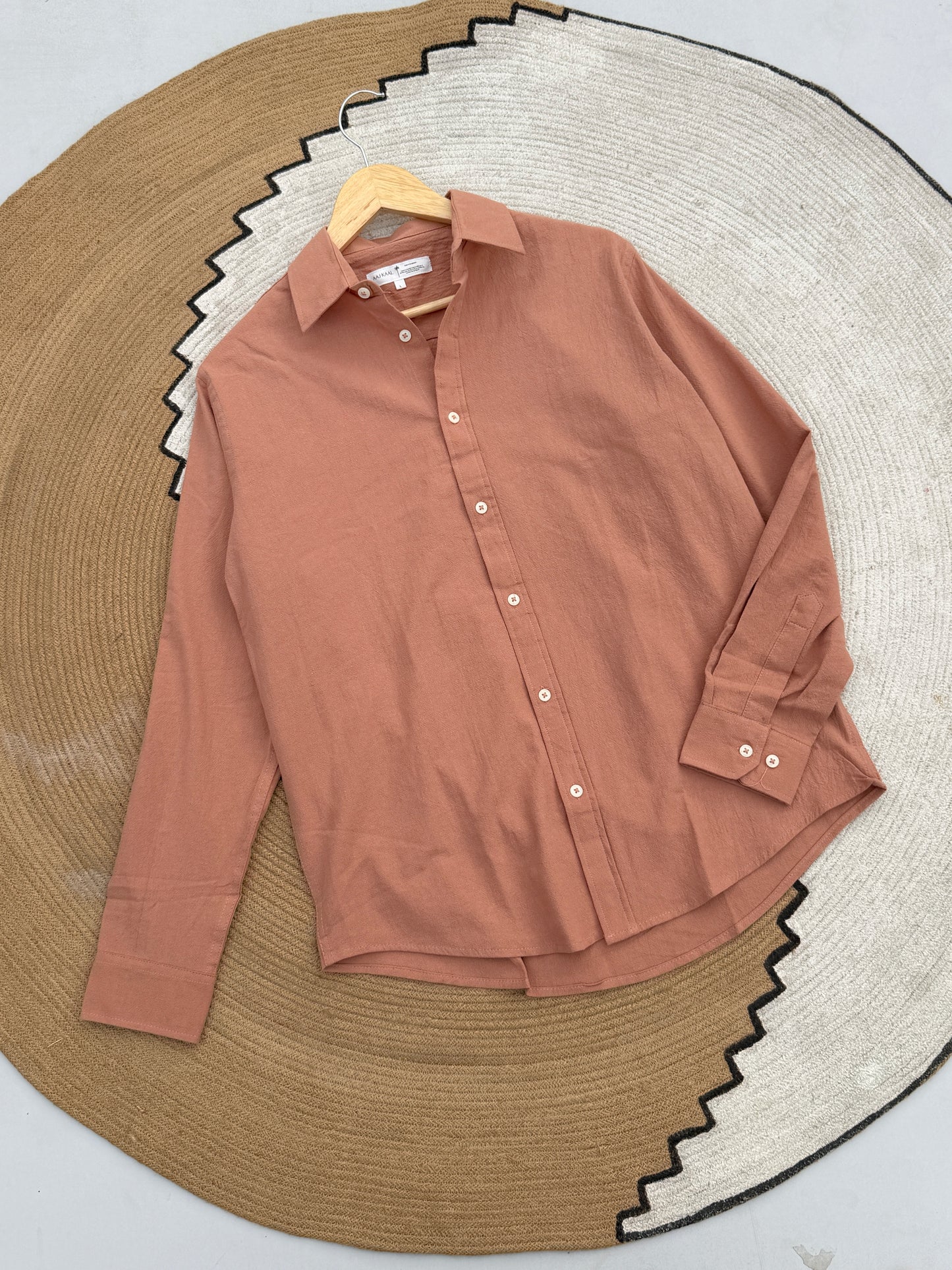 Muted Salmon Gentle Craft Full Sleeve Shirt