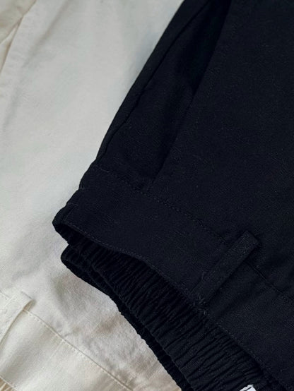 Black Linen Baggy Pant