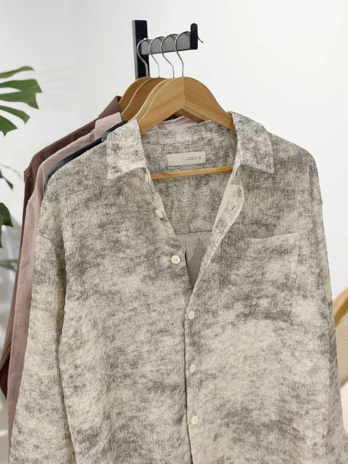 The Drape Shirt  - White Smoke Wash.