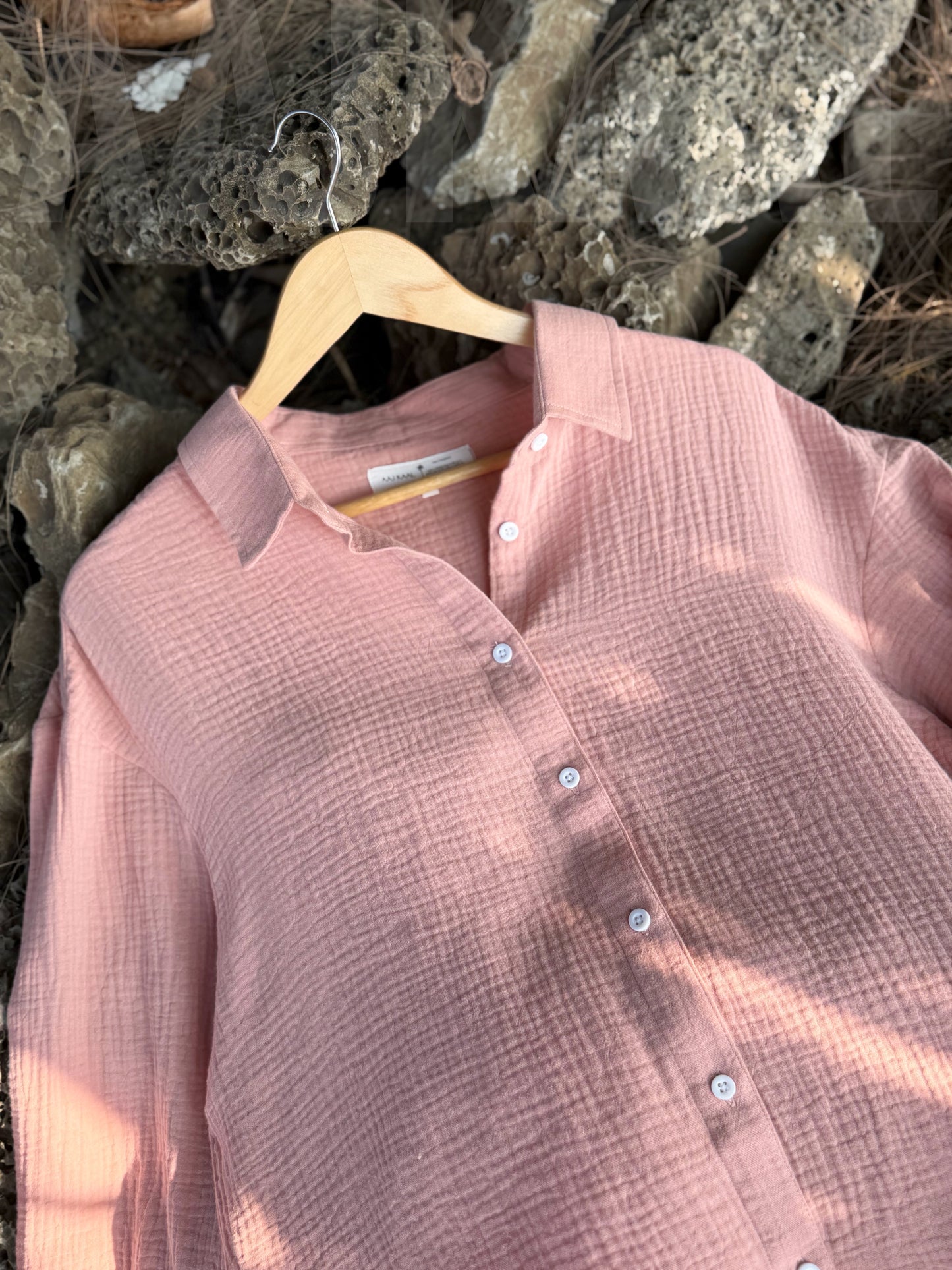 Terracotta Pink Urban Baggy Shirt