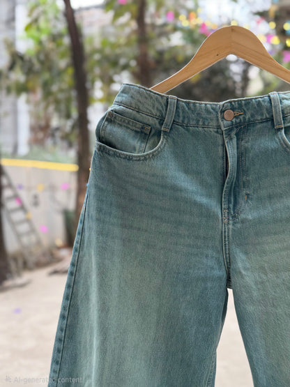 Aajkaal Light Tint Wash Baggy Denim