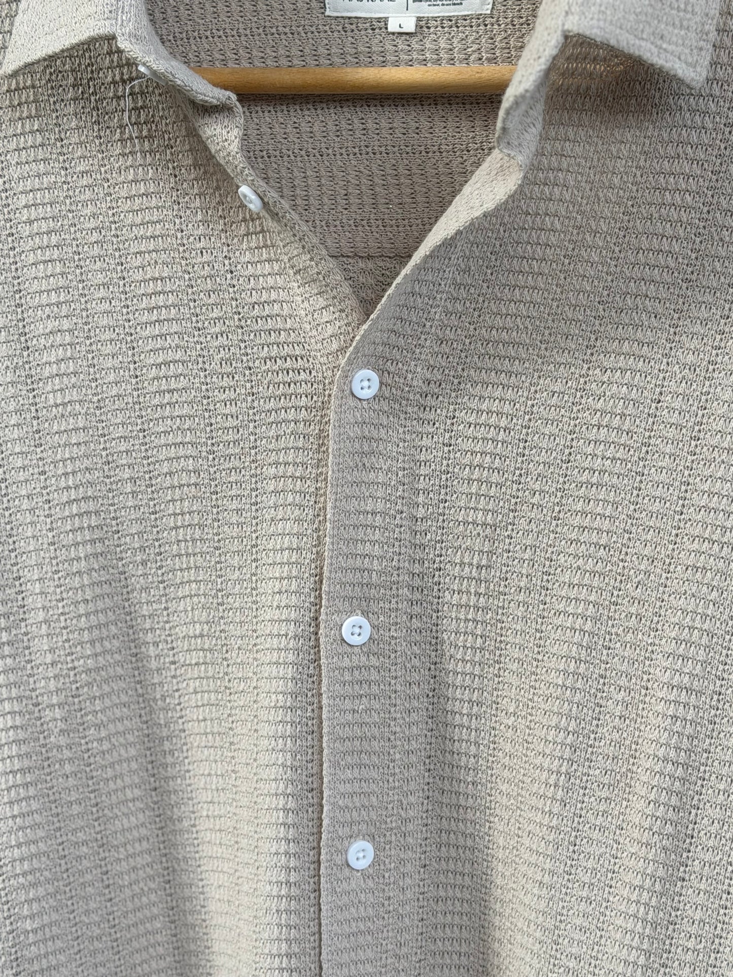Soft Sand Textured Full Sleeve Shirt