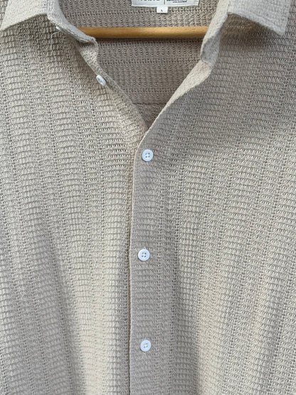 Soft Sand Textured Full Sleeve Shirt