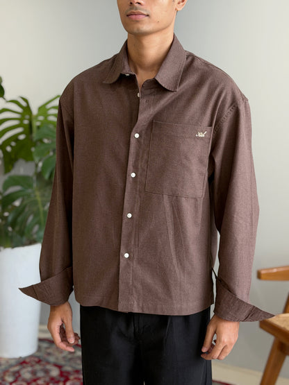 Aajkaal Flannel Shacket  - Vintage Mocha