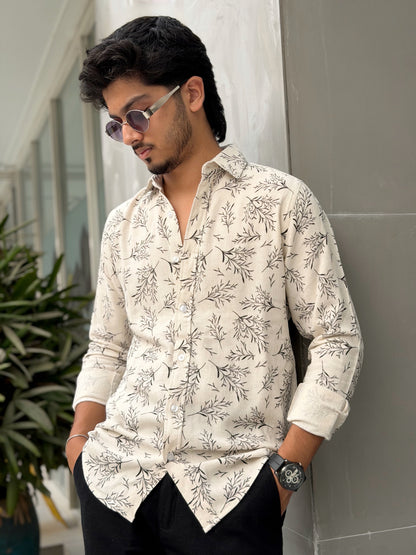 Fancy Urban Leaf Full Sleeve Shirt