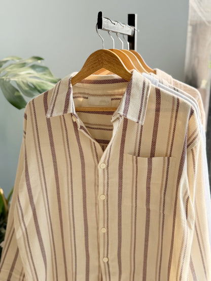 The Textured Drop - Blueberry Stripe.