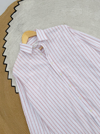 Estate Pink Stripe Gentle Craft Full Sleeve Shirt