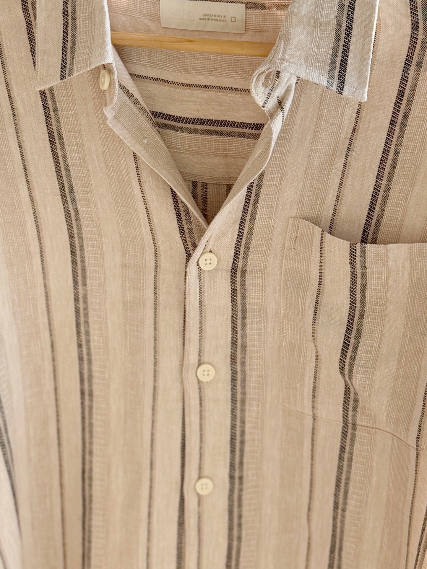 The Textured Drop - Luma Off-white Stripe.