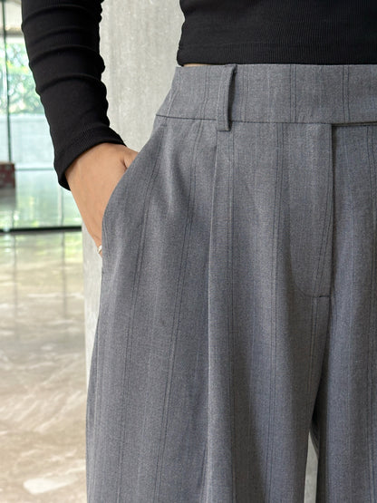 Urban Grey High Waist Wide Leg Pant
