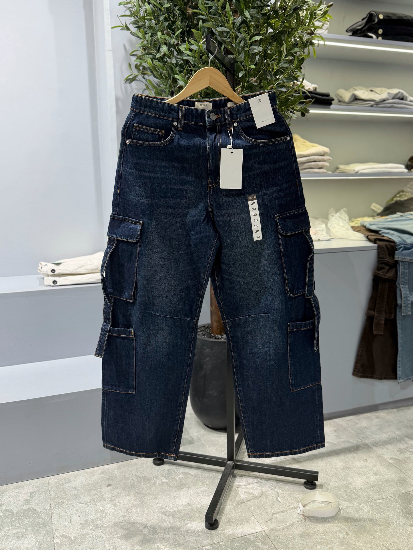 Aajkaal Dark Indigo Cargo Denim
