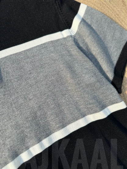 Black Minimul Knitted Polo