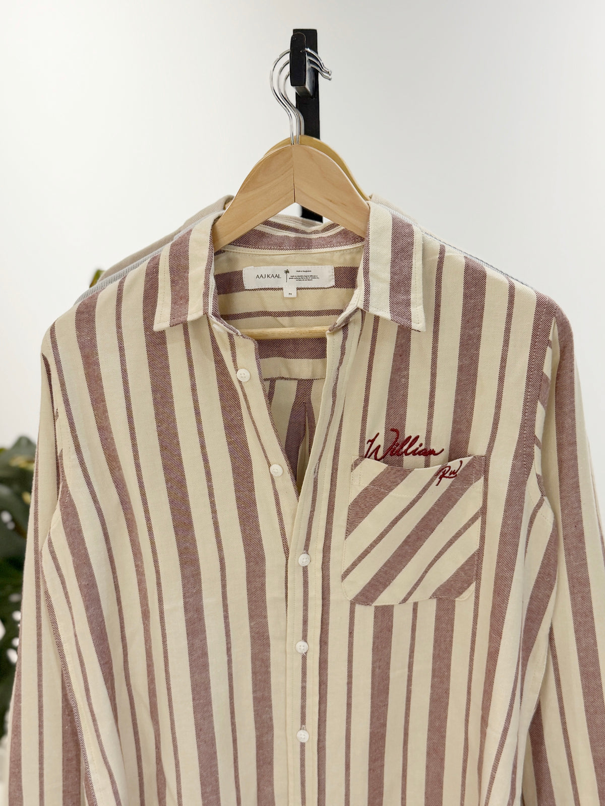 The William RW Shirt  -  Peach Stripe.