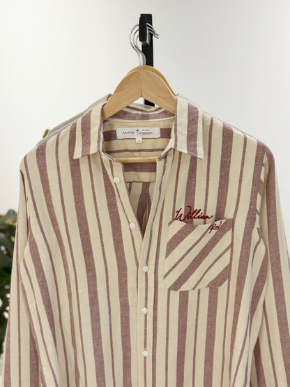 The William RW Shirt  -  Peach Stripe.