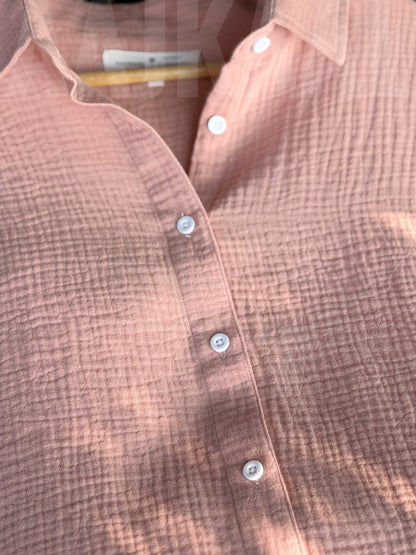 Terracotta Pink Urban Baggy Shirt