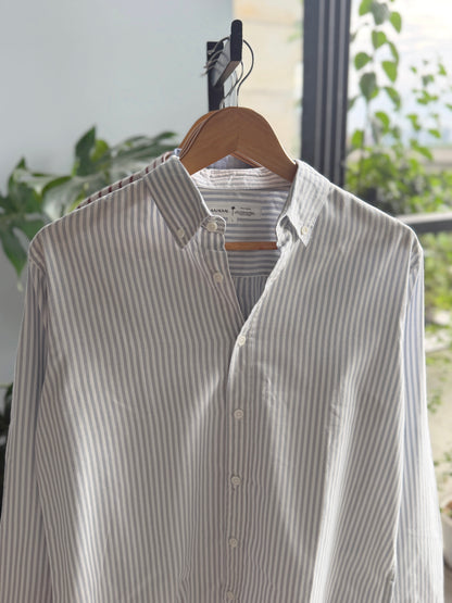 The Finesse Shirt - Stone Blue Stripe