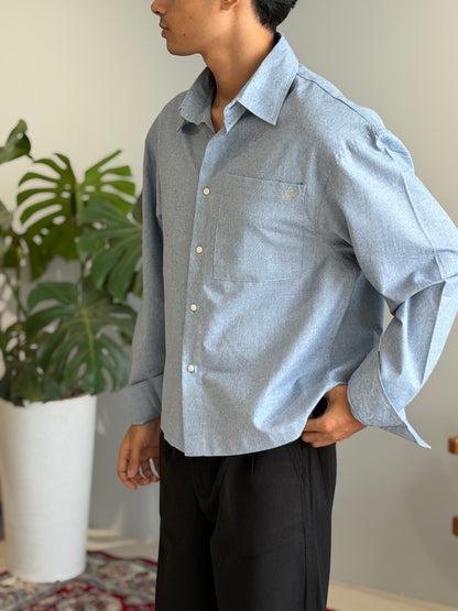 Aajkaal Flannel Shacket  - Frosted Sky Blue
