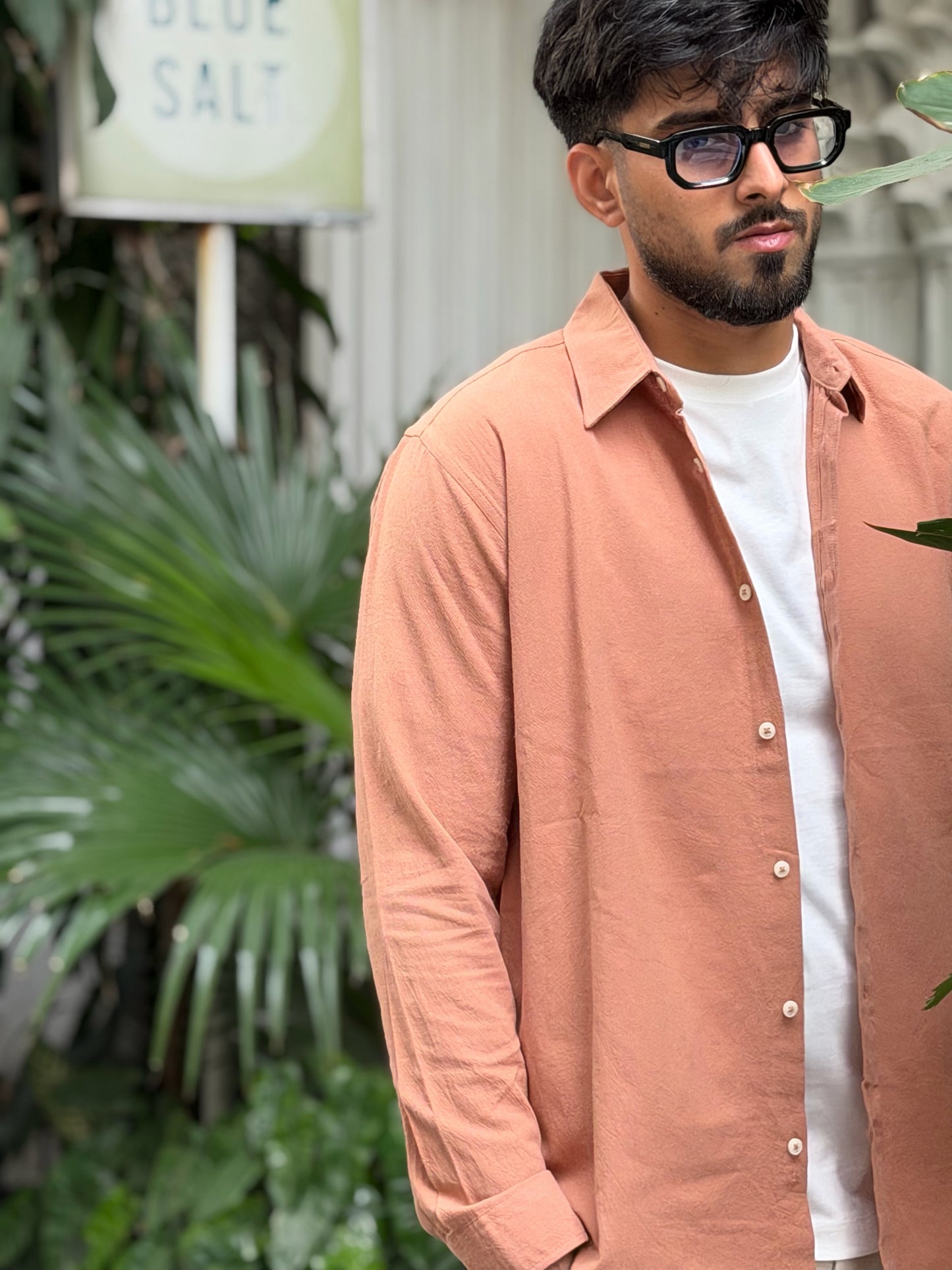 Muted Salmon Gentle Craft Full Sleeve Shirt
