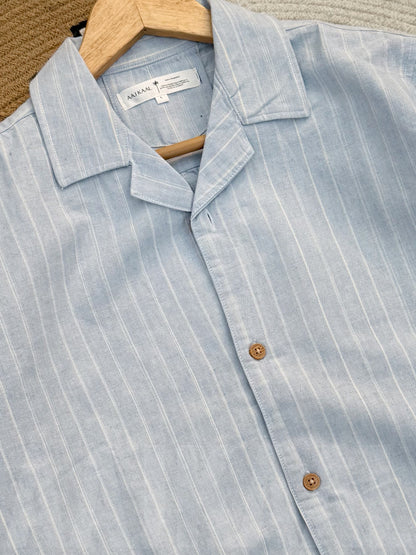 Sky blue Old Money Cuban Shirt