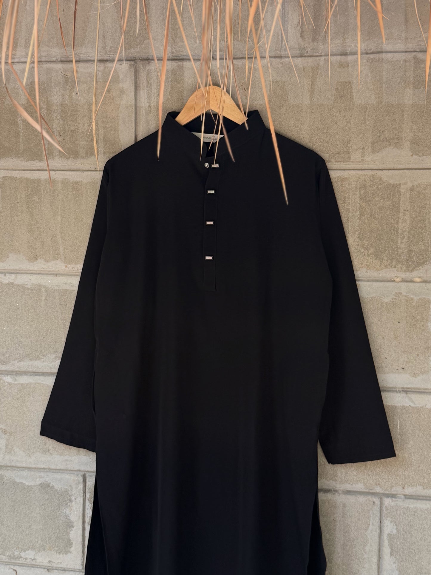 AajKaal Black Minimul Panjabi