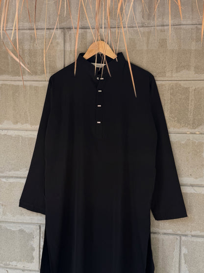 AajKaal Black Minimul Panjabi