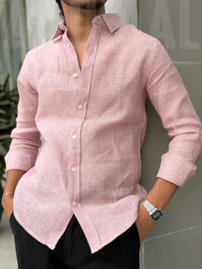 Fancy Minimul Pink Full Sleeve Shirt