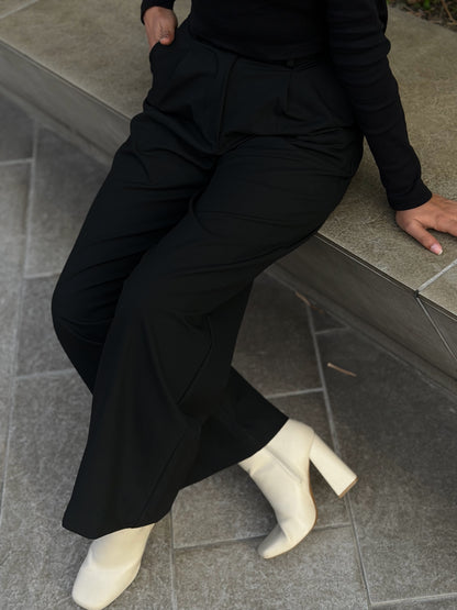 Urban Black High Waist Wide Leg Pant