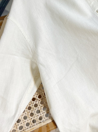Linen Moon White Full Sleeve Shirt
