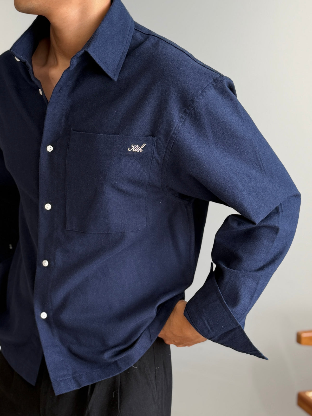 Aajkaal Flannel Shacket  - Midnight Navy