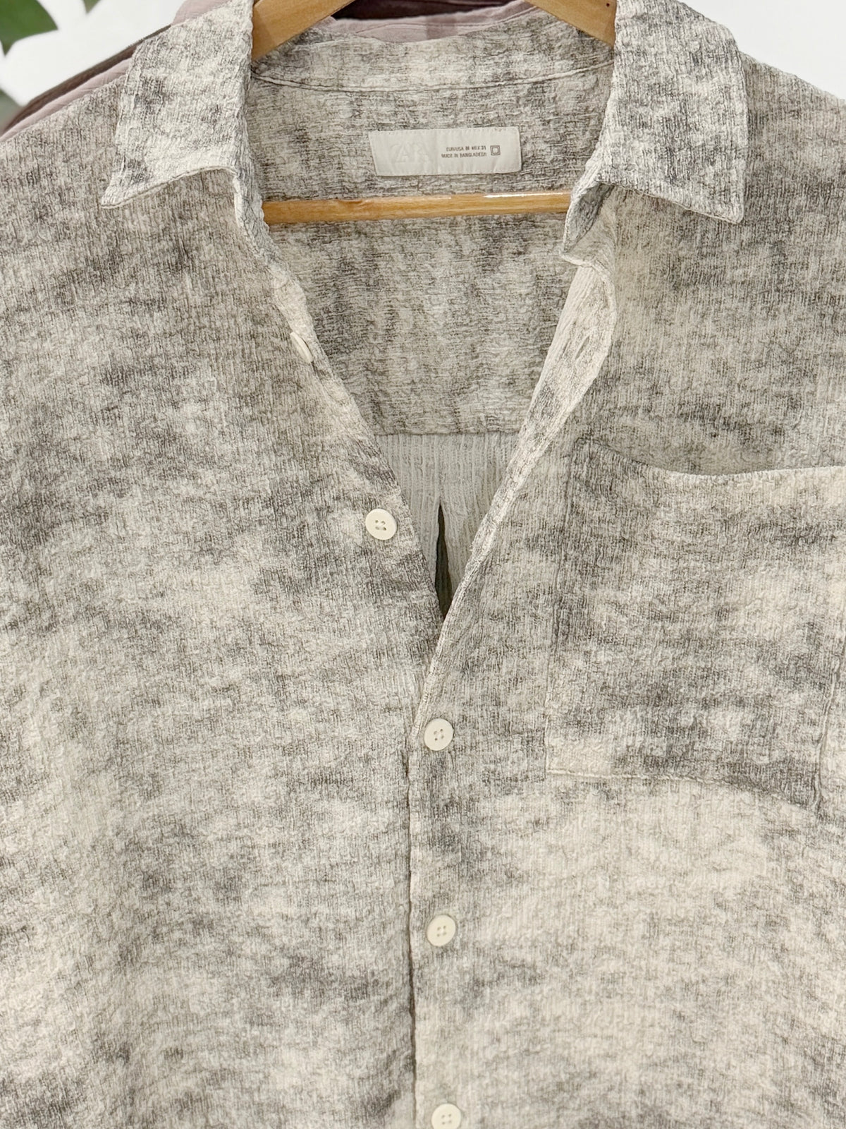 The Drape Shirt  - White Smoke Wash.